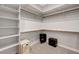 Walk-in closet with built-in shelving and rod space for storage at 977 Edinburgh Fields Ct, Las Vegas, NV 89138
