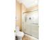 Bathroom features a walk-in shower with seamless glass door at 10125 Hope Island Dr, Las Vegas, NV 89134