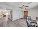 Bedroom with wood floors and a large storage cabinet at 1028 Dodger Blue Ave, Las Vegas, NV 89123
