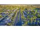 This aerial view displays the community's well-planned layout, tree-lined streets, and convenient access to local amenities at 10361 Profeta Ct, Las Vegas, NV 89135