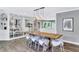 Dining room with modern hanging lights and an open floor plan view of the kitchen and dining areas at 108 Quail Run Rd, Henderson, NV 89014