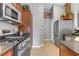Modern kitchen with stainless appliances and granite countertops at 1150 Red Margin Ct # 101, Las Vegas, NV 89183
