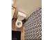 Clean bathroom featuring a toilet with patterned shower curtain at 1405 Vegas Valley Dr # 378, Las Vegas, NV 89169