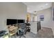 Upstairs hallway area with a workstation setup, ideal for a home office at 2124 Pont National Dr, Henderson, NV 89044