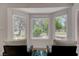 Bright sitting area with a bay window overlooking the landscaped backyard at 3040 Hidden Treasure Dr, Las Vegas, NV 89134