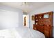 Bedroom with nice hutch furniture, closet and comfy bed at 3404 Brayton Mist Dr, North Las Vegas, NV 89081