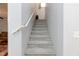 Carpeted stairs leading to the upper level, providing a view of the home's interior architecture at 3404 Brayton Mist Dr, North Las Vegas, NV 89081