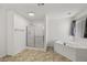Bathroom features a separate shower, soaking tub, and stylish fixtures at 3430 Flagstone Ct, Pahrump, NV 89048