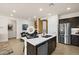 Contemporary kitchen with sleek countertops, stainless steel appliances, and adjoining dining area at 4250 E Brusca Way, Pahrump, NV 89061