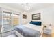 Bright bedroom with sliding glass doors to the outside, and a comfortable bed at 515 Kristin Ln, Henderson, NV 89011
