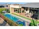 Well-appointed pool and spa with patio area, blending indoor-outdoor living for ultimate enjoyment at 5155 Rock Daisy Dr, Las Vegas, NV 89135