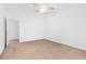 Bright bedroom with ceiling fan and open closet at 5513 Escallonia St, Las Vegas, NV 89149