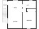 Main floor plan includes a porch, room, kitchen, bath, and bedroom at 5854 Sheila Ave, Las Vegas, NV 89108