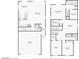 Detailed floor plan showcasing the layout of the home, including kitchen, bedrooms, bathrooms, and living areas at 7061 Tilligerry St, North Las Vegas, NV 89084