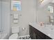 Bathroom with modern fixtures and geometric patterned tile flooring at 881 Barrhead Ave, Henderson, NV 89012