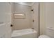Bright bathroom with a soaking tub and sleek, modern fixtures, newly renovated at 9425 Villa Ridge Dr, Las Vegas, NV 89134