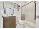 Modern bathroom with a glass shower, stylish vanity, and contemporary design at 10297 Sierra Skye Ave, Las Vegas, NV 89166