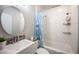 Bathroom with vanity and tub-shower combo at 108 Verdy Ln, Las Vegas, NV 89101