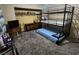 Bedroom featuring a large bunk bed and closet shelving at 109 Prince Ln, Las Vegas, NV 89110