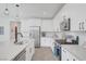This spacious kitchen has stainless appliances, a large island and plenty of counter space at 1321 Hudson Creek Pl, North Las Vegas, NV 89084