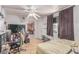 Comfortable bedroom with ceiling fan and window for natural light at 201 Cervantes St, Las Vegas, NV 89101