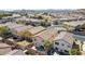 Aerial view of a residential neighborhood, highlighting the layout of the homes and landscaping at 236 Dog Leg Dr, Las Vegas, NV 89148