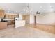 Open floor plan showcasing the kitchen, living room and dining area at 2538 Capella Star St, Henderson, NV 89044