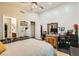 Spacious bedroom with high ceilings and adjacent bathroom access at 3473 Conough Ln, Las Vegas, NV 89129
