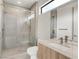 Modern bathroom boasts a glass shower, sleek fixtures, and a stylish vanity at 3510 Cosima Ln, Las Vegas, NV 89120