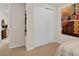 Bedroom with closet and unique artwork adds a touch of charm at 4360 E Brusca Way, Pahrump, NV 89061