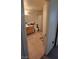 Bathroom with a wooden vanity and decorative shower curtain at 4555 Sahara Ave # 252, Las Vegas, NV 89104