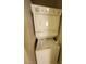 A practical laundry area features a stacked washer and dryer for space-saving convenience at 4730 E Craig Rd # 1106, Las Vegas, NV 89115