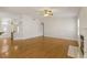 Open floor plan showcasing hardwood floors and a cozy fireplace at 4904 Wiltondale Way, Las Vegas, NV 89130