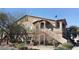 Exterior of the property showcasing its architectural details and landscaping at 5750 E Hacienda Ave # 202, Las Vegas, NV 89122