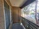 The balcony offers shade, view of the community, and fresh air at 7730 Secret Shore Dr # 207, Las Vegas, NV 89128