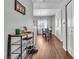 Inviting condo hallway with wood floors leads to the dining area, providing both style and functionality at 8255 Las Vegas Blvd Blvd # 719, Las Vegas, NV 89123