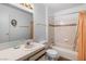 Bathroom featuring a vanity, toilet, and bathtub with a shower curtain at 1928 Las Palmas Ln # 228, Laughlin, NV 89029