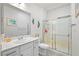 Bathroom featuring a shower, vanity, and good lighting at 2320 Anderson Park Dr, Henderson, NV 89044