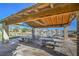 Community picnic area featuring shaded seating and views of the lake at 3104 Waterview Dr, Las Vegas, NV 89117