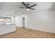 A sleek kitchen featuring white cabinetry and stainless steel appliances at 333 Rossmoyne Ave, North Las Vegas, NV 89030