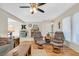 Cozy living room area with vaulted ceiling and natural light at 3753 Heritage Ave, Las Vegas, NV 89121