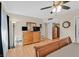 Spacious main bedroom with hardwood floors, a ceiling fan, and ample natural light at 3753 Heritage Ave, Las Vegas, NV 89121