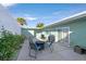 Spacious outdoor patio area perfect for relaxing with garden and privacy walls at 3753 Heritage Ave, Las Vegas, NV 89121