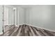 A serene room features stylish vinyl floors, neutral walls and ample natural light at 424 Vigo Port St, Las Vegas, NV 89138