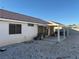 Spacious backyard featuring a covered patio area, low-maintenance gravel, and block wall fencing at 4636 Ferrell St, North Las Vegas, NV 89031