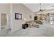 Comfortable living room with access to the bathroom and kitchen, creating an inviting flow at 467 Beardsley Cir, Henderson, NV 89052