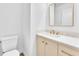 Bathroom featuring a modern vanity with gold fixtures at 5216 Desert Star Dr, Las Vegas, NV 89130
