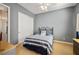 Bedroom with a ceiling fan and closet at 5747 Jaborandi Ave, Pahrump, NV 89061
