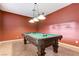 Game room featuring a well-maintained pool table and cozy lighting at 733 Secret London Ave, Las Vegas, NV 89178