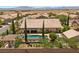 Stunning aerial view showcasing a beautiful pool and landscaped backyard with mature trees at 9270 Valerie Elaine St, Las Vegas, NV 89139